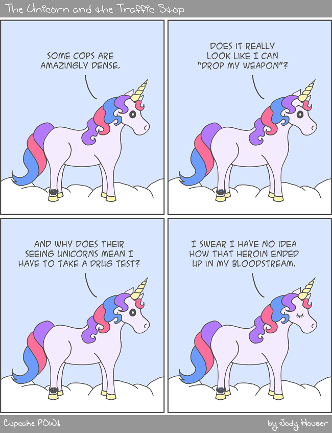 The unicorn is actually a he, for future reference.